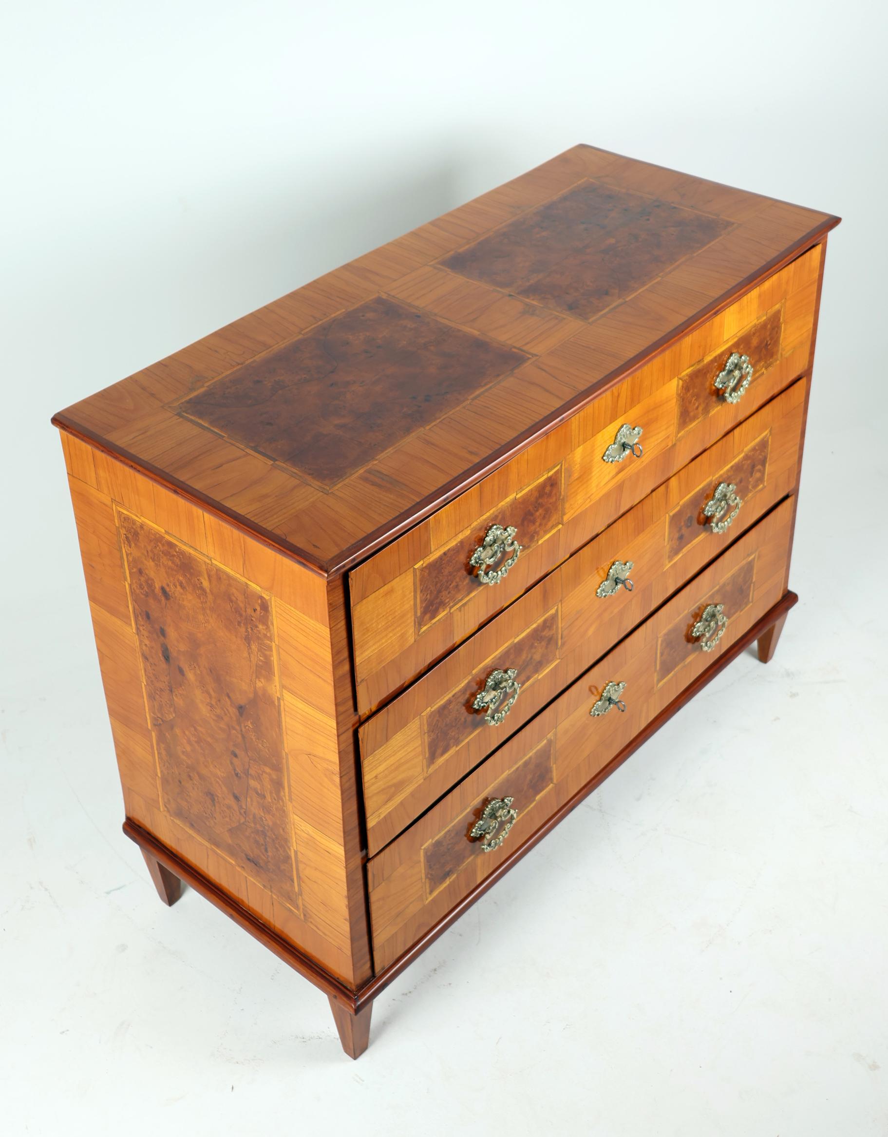 19th Century Louis XVI Chest of drawers from early 19th century , Cherry wood For Sale