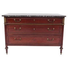 Louis XVI chest of drawers in mahogany