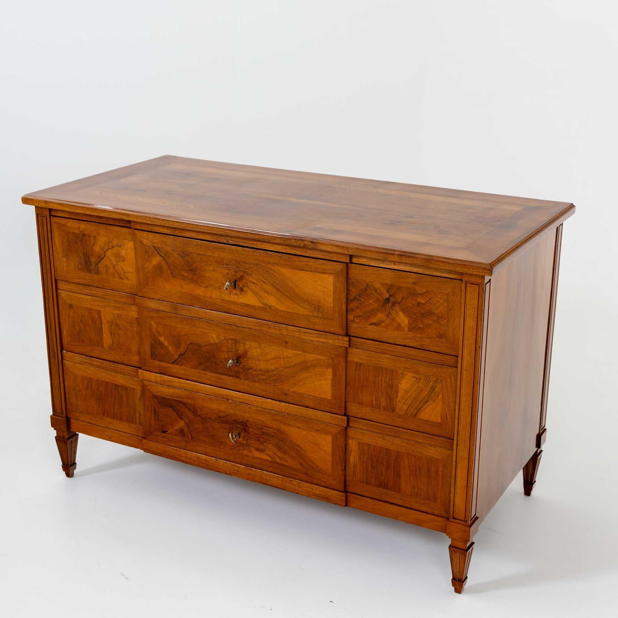 Polished Louis XVI Chest of Drawers, Late 18th Century
