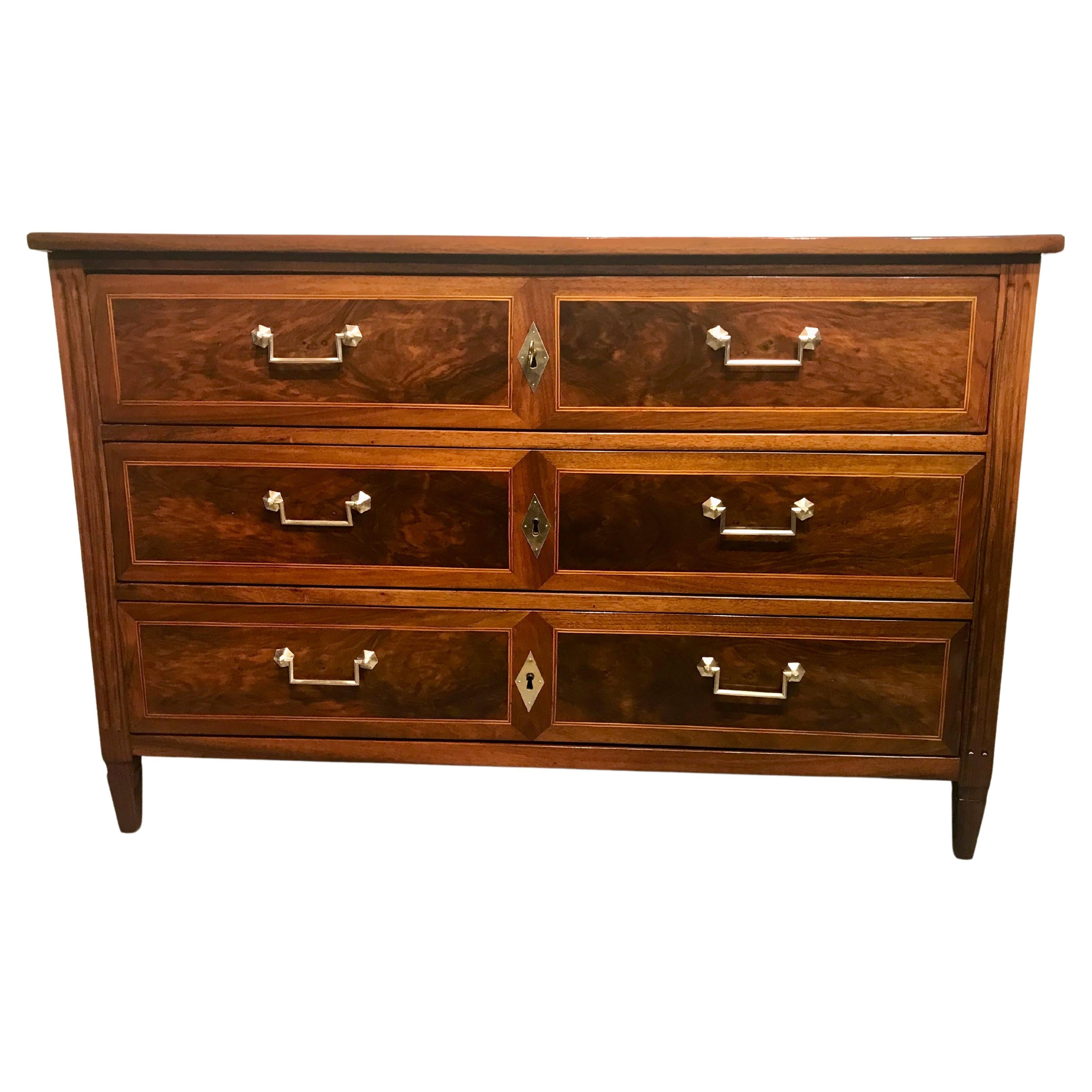 Louis XVI Chest of Drawers, South German 1780, Walnut For Sale