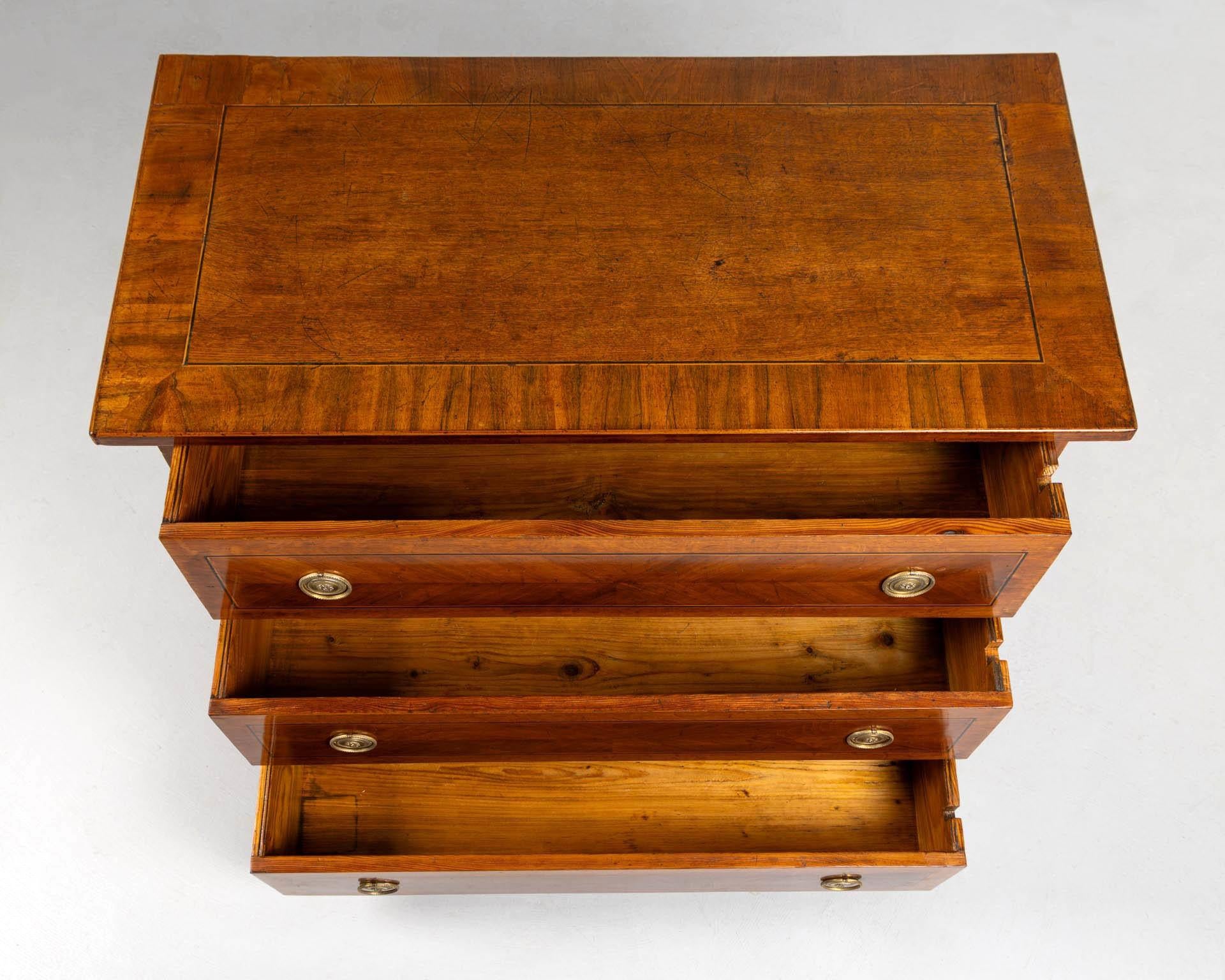 Louis XVI Chest of Drawers with Central Locking System, Germany, Early 19th Ct. For Sale 1