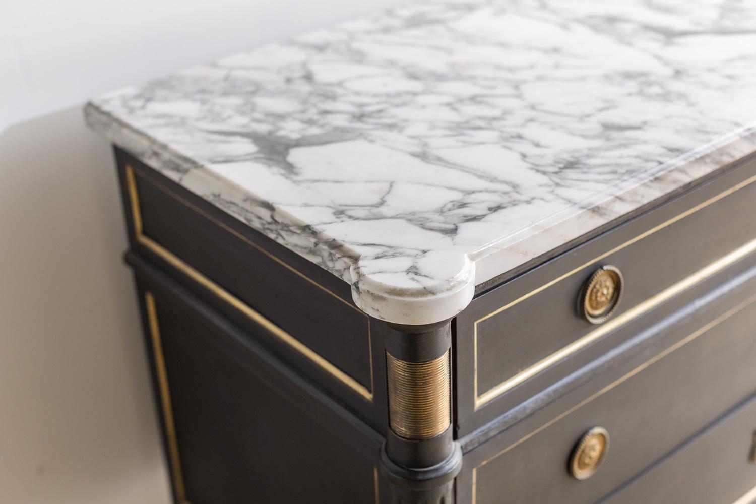 French Louis XVI Chest of Drawers with Marble Top