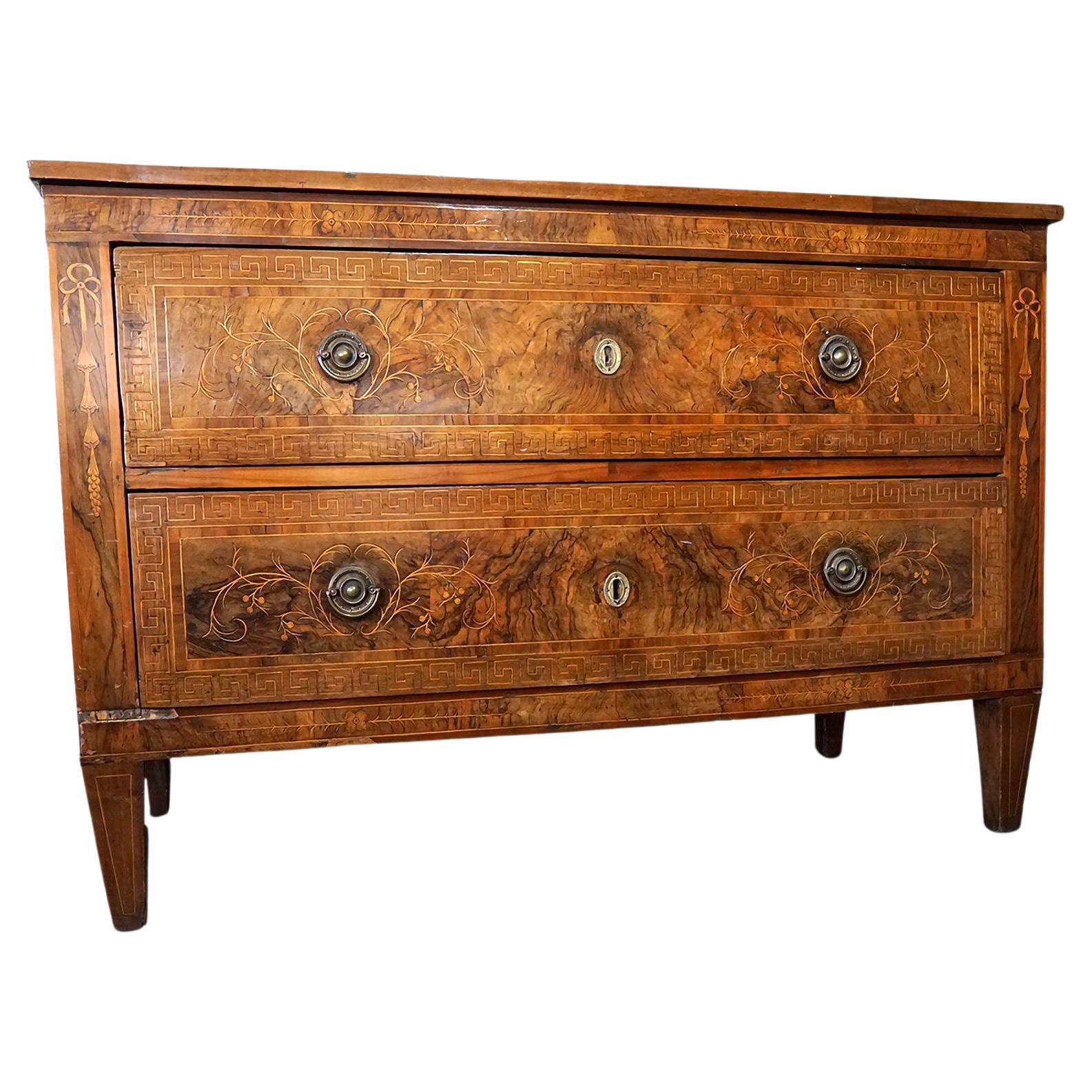 Louis XVI Chest of Drawers, with Inlaid For Sale
