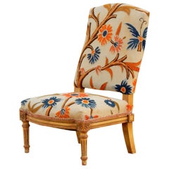 Louis XVI Child's Chair in Crewelwork Upholstery