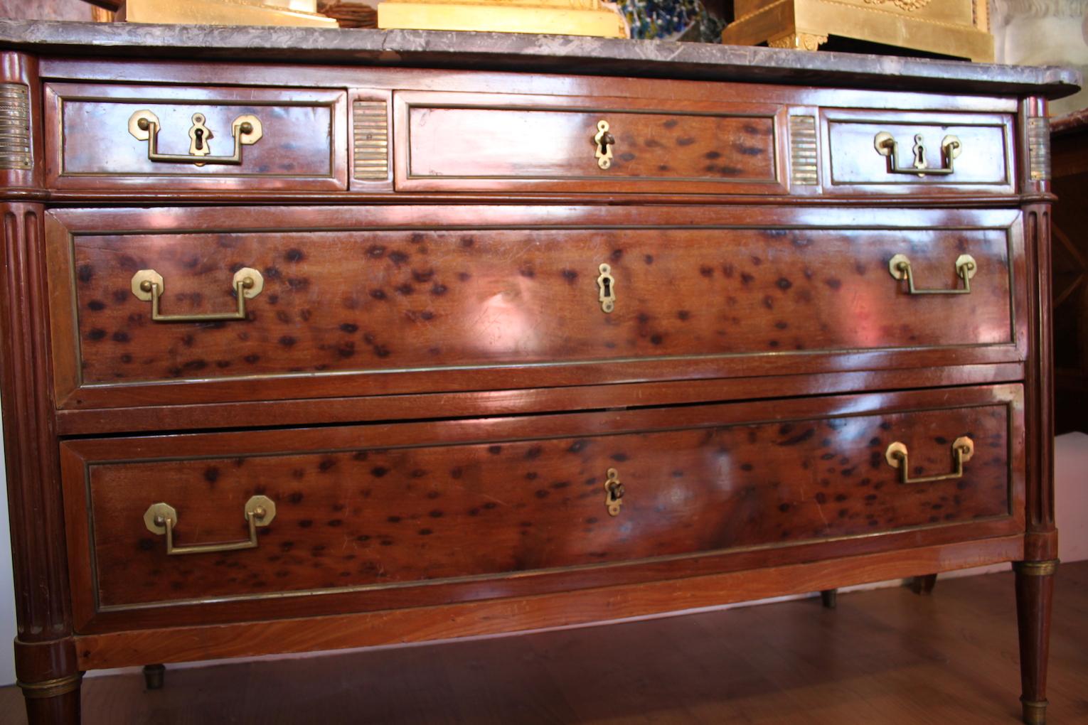Louis XVI Commode in Mahogany, 18th Century In Good Condition In Marseille, FR