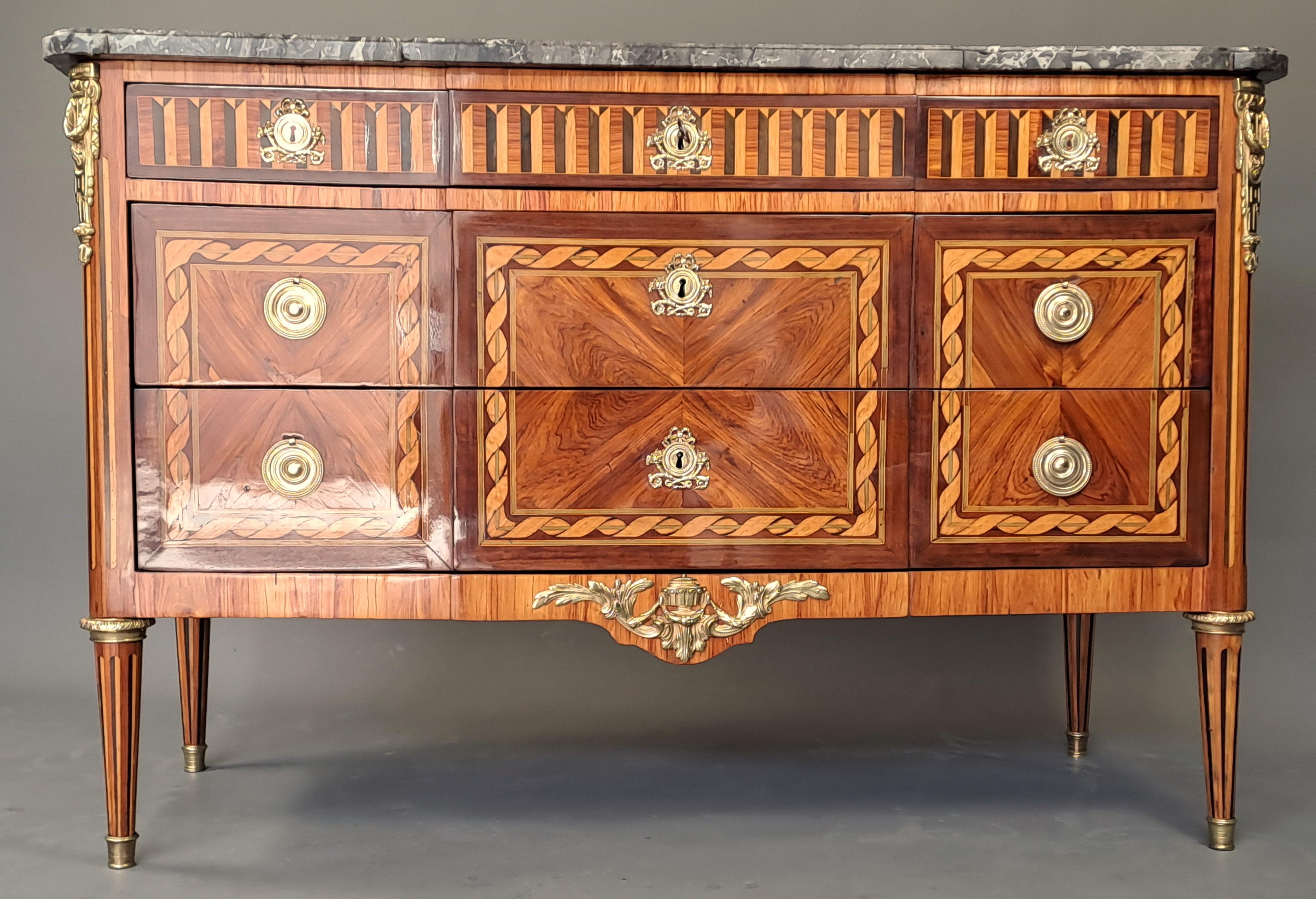 French Louis XVI Commode Stamped Nicolas Virrig For Sale
