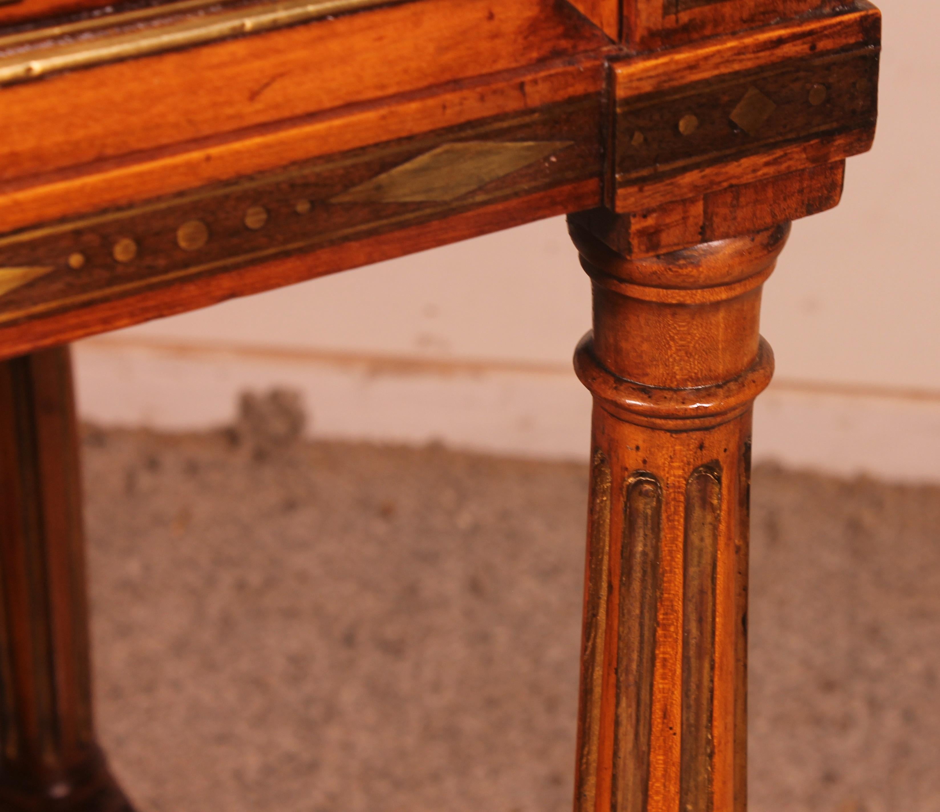 Louis XVI Console in Cherry Wood, 18th Century Stamped Lm Pluvinet For Sale 10