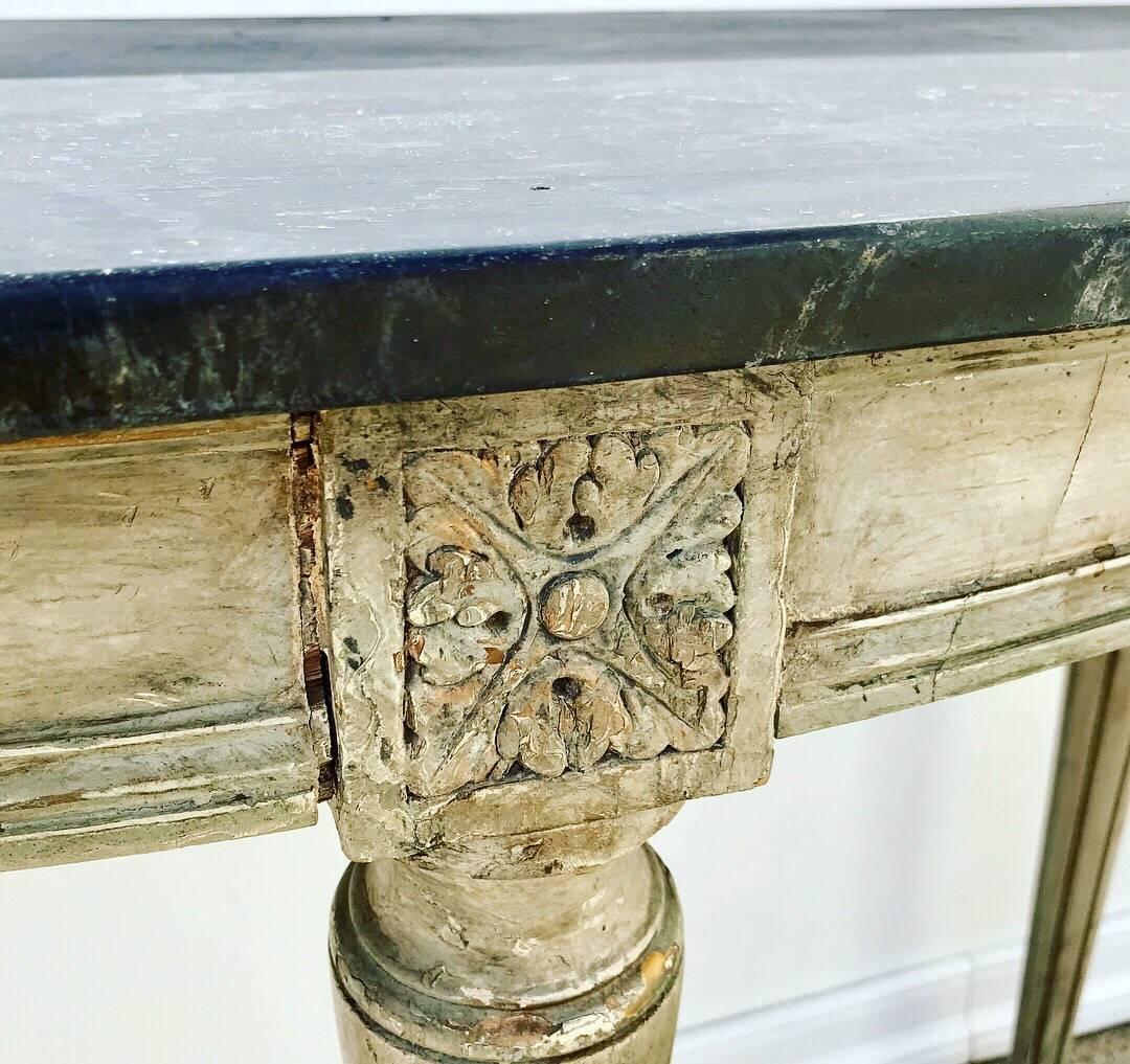 Painted Louis XVI Console in French Gray Paint