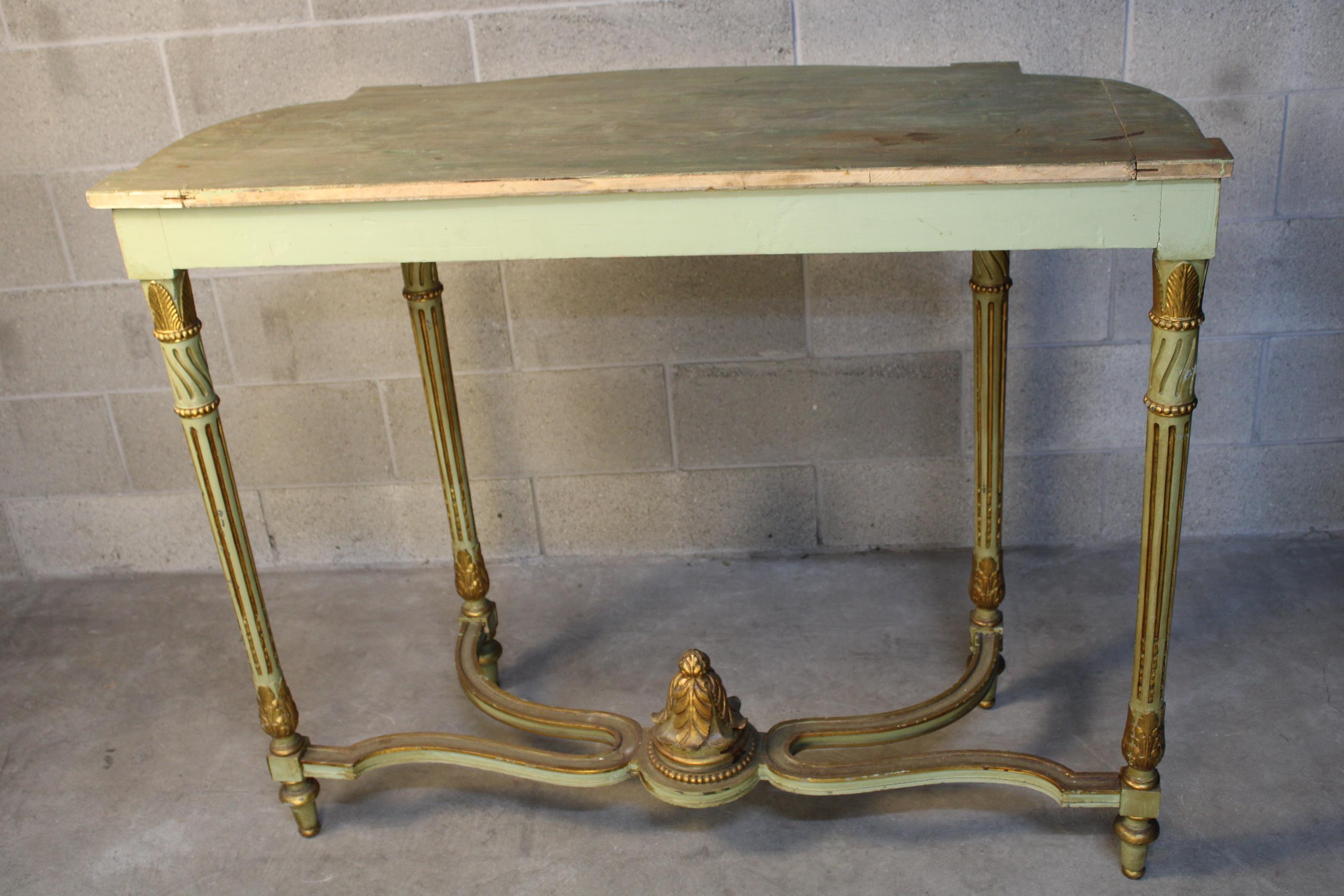 Louis XVI style gilded Console Table circa 1870 Italy  10