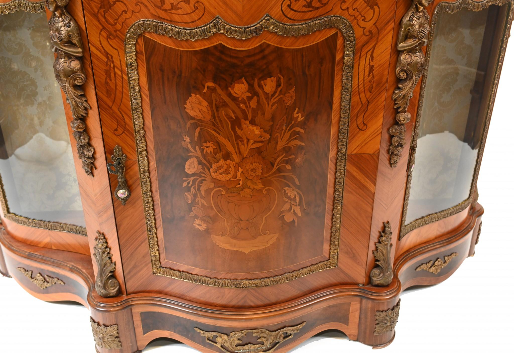 Kingwood Louis XVI Credenza French Side Cabinet Chest Inlay