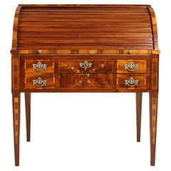 Used Louis XVI Cylinder Secretary, Writing Desk, Walnut, circa 1800