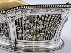 Centro decorativo Luis XVI, Francia 1890-1910, plata de ley