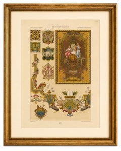 Chromolithographie décorative représentant Louis XVI, par Albert Racinet, Paris, vers 1873