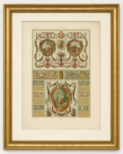 Panneau décoratif « Louis XVI », chromolithographie d'Albert Racinet, Paris, vers 1873