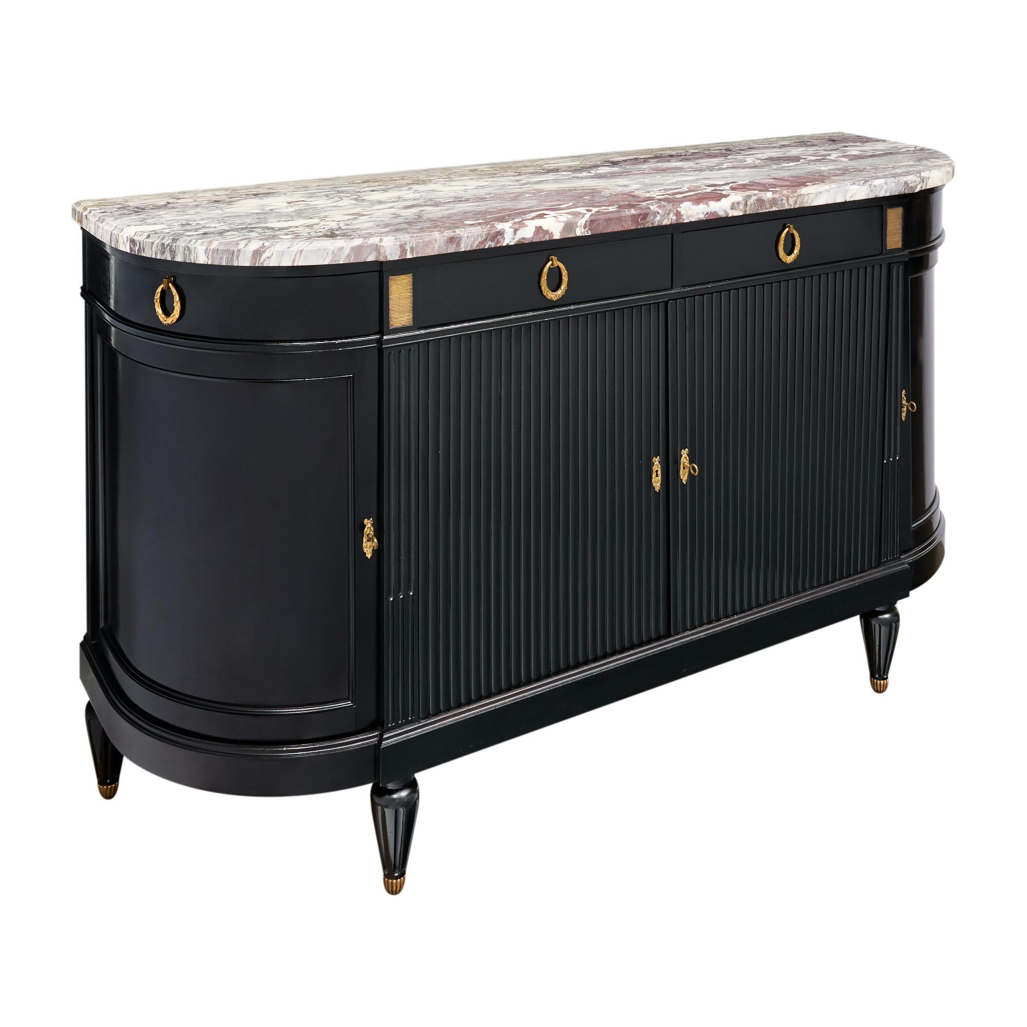 French Louis XVI Demilune Buffet For Sale