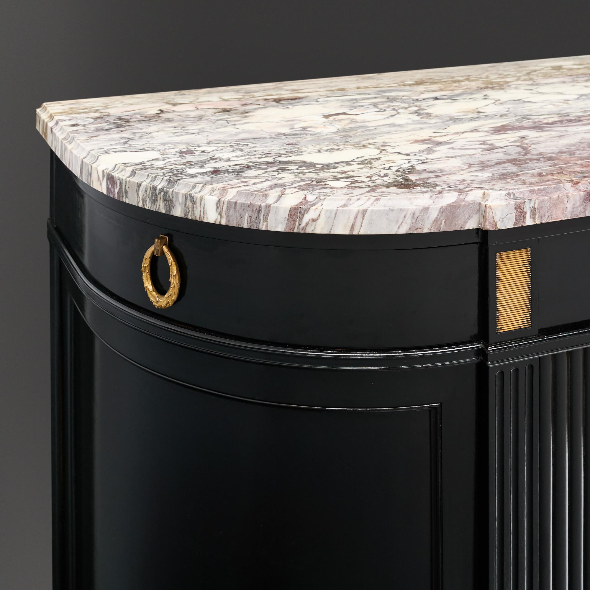 Louis XVI Demilune Buffet In Good Condition For Sale In Austin, TX