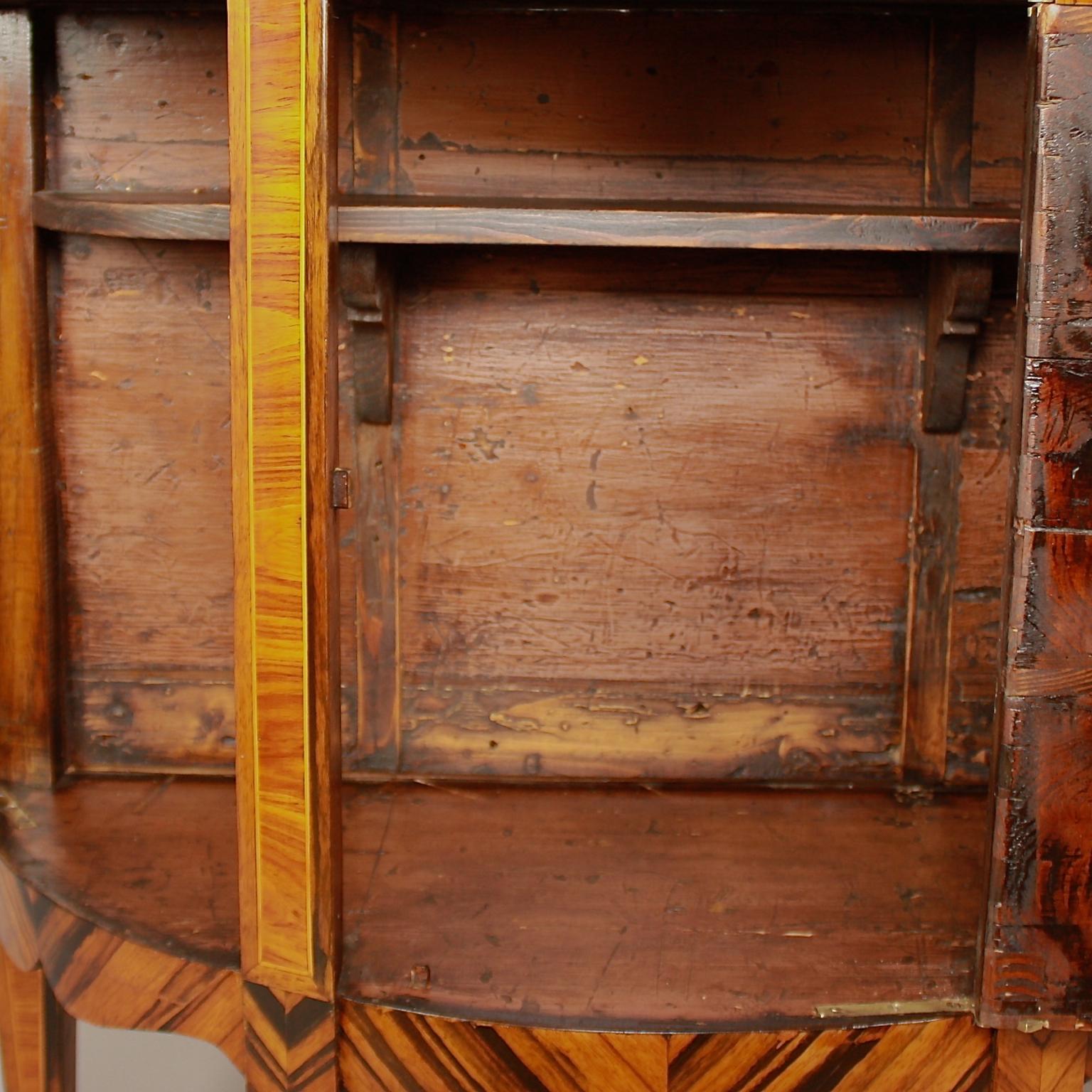 Louis XVI Demilune Marquetry Cabinet, circa 1770 9