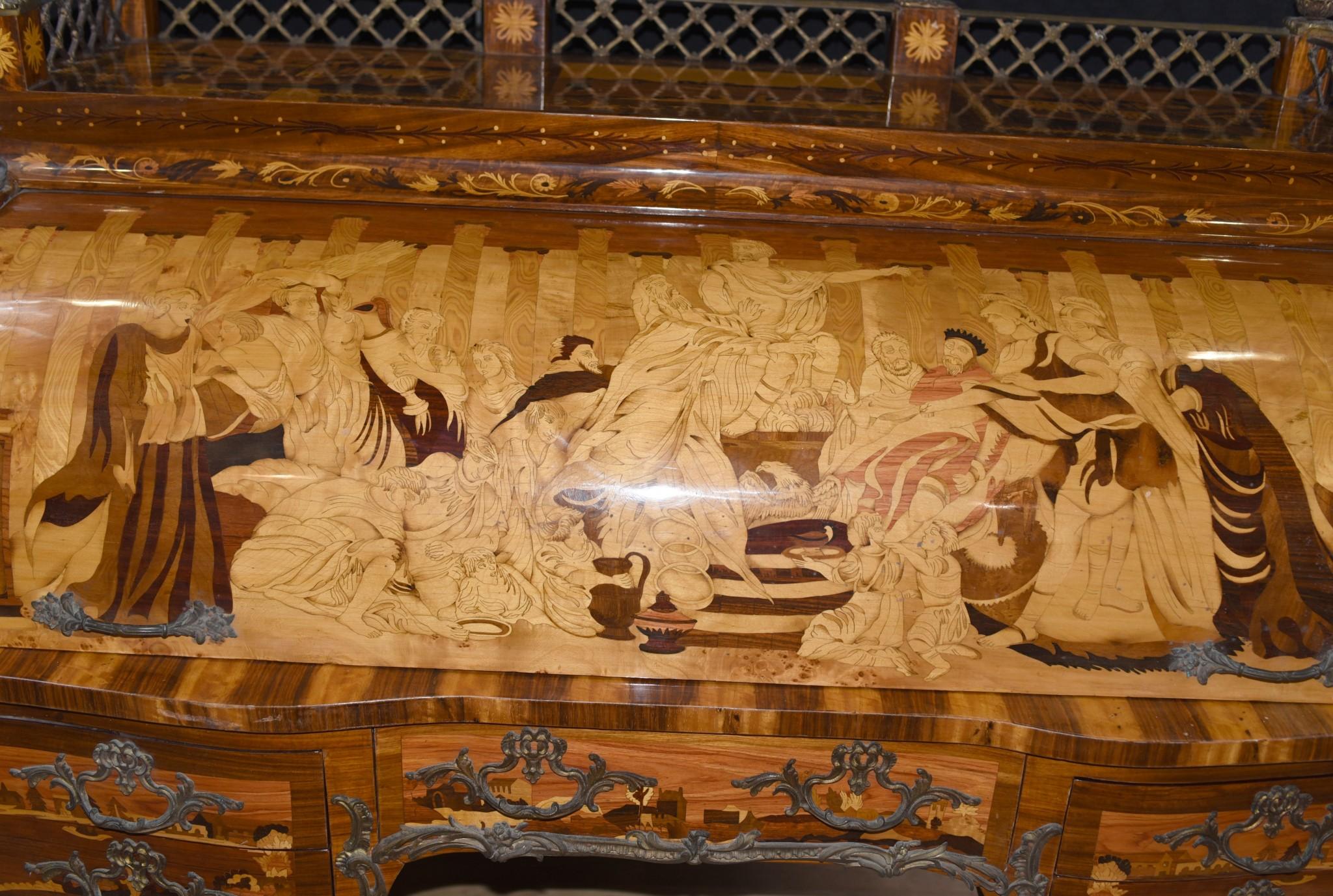 Louis XVI Desk - French Bureau Du Roi Roll Top 8