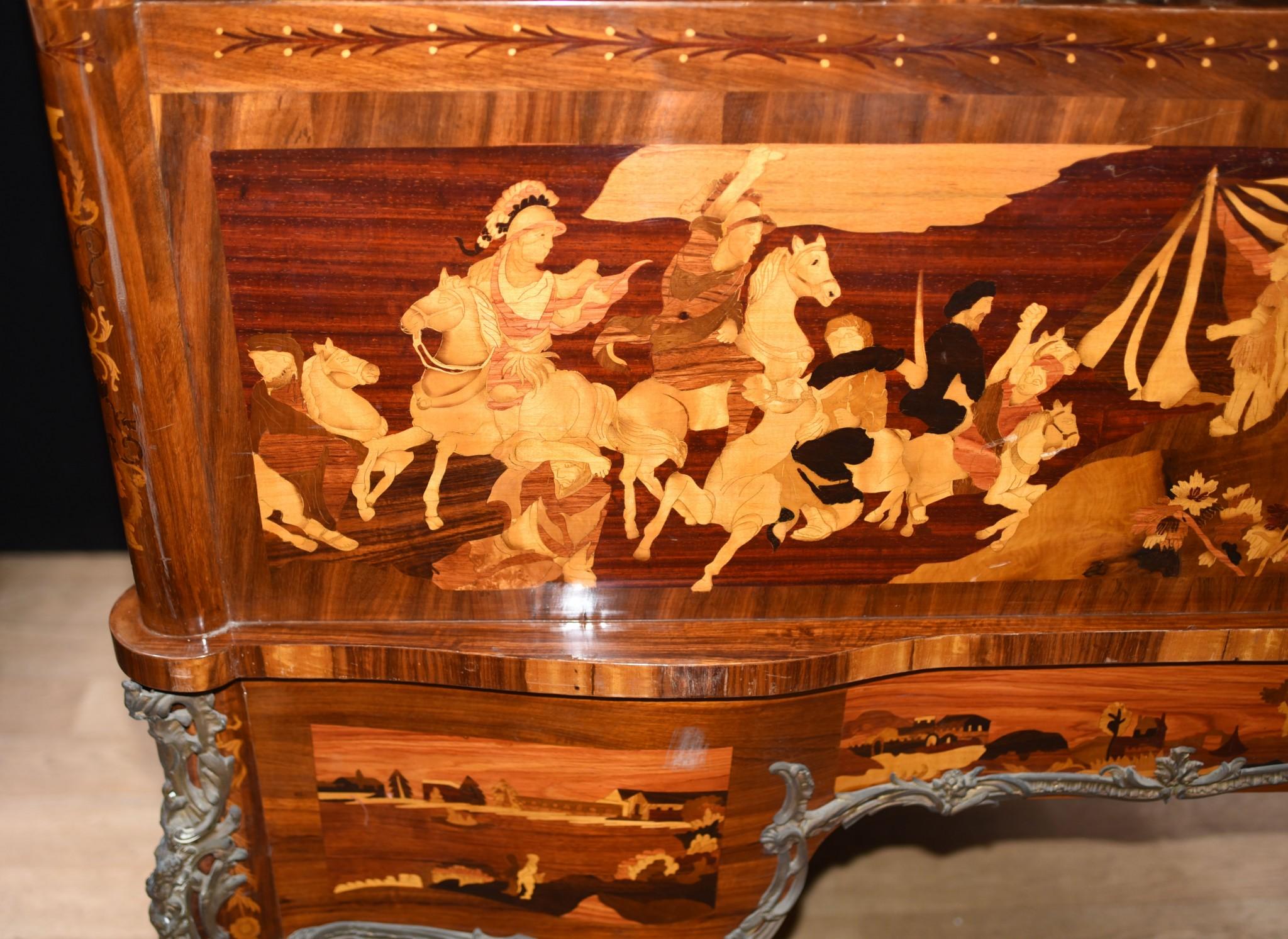 Louis XVI Desk - French Bureau Du Roi Roll Top 11