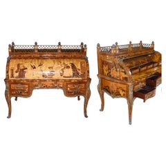 Louis XVI Desk - French Bureau Du Roi Roll Top