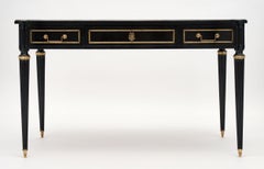 Louis XVI Desk with Black Leather Top