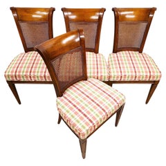 Retro Louis XVI Dining Chairs French Country Caned Back