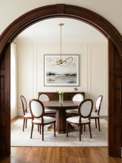 Louis XVI Dining Chairs with Oval Backs in Walnut, Sets of 2