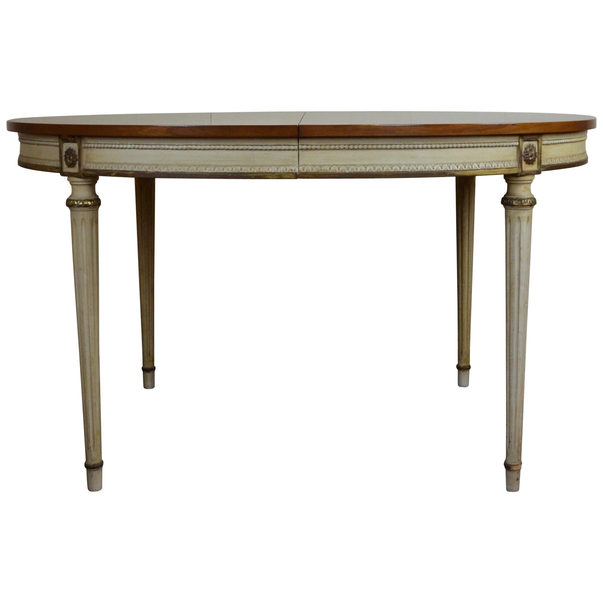 Louis XVI Dining Table by Kindel and 3 Leafs