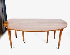 Louis XVI Walnut Oval Dining Table, France, Circa 1800-1810
