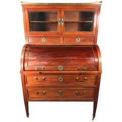 Used Louis XVI /Directoire Cylinder Desk with Bookcase Top, France, 1790-1800