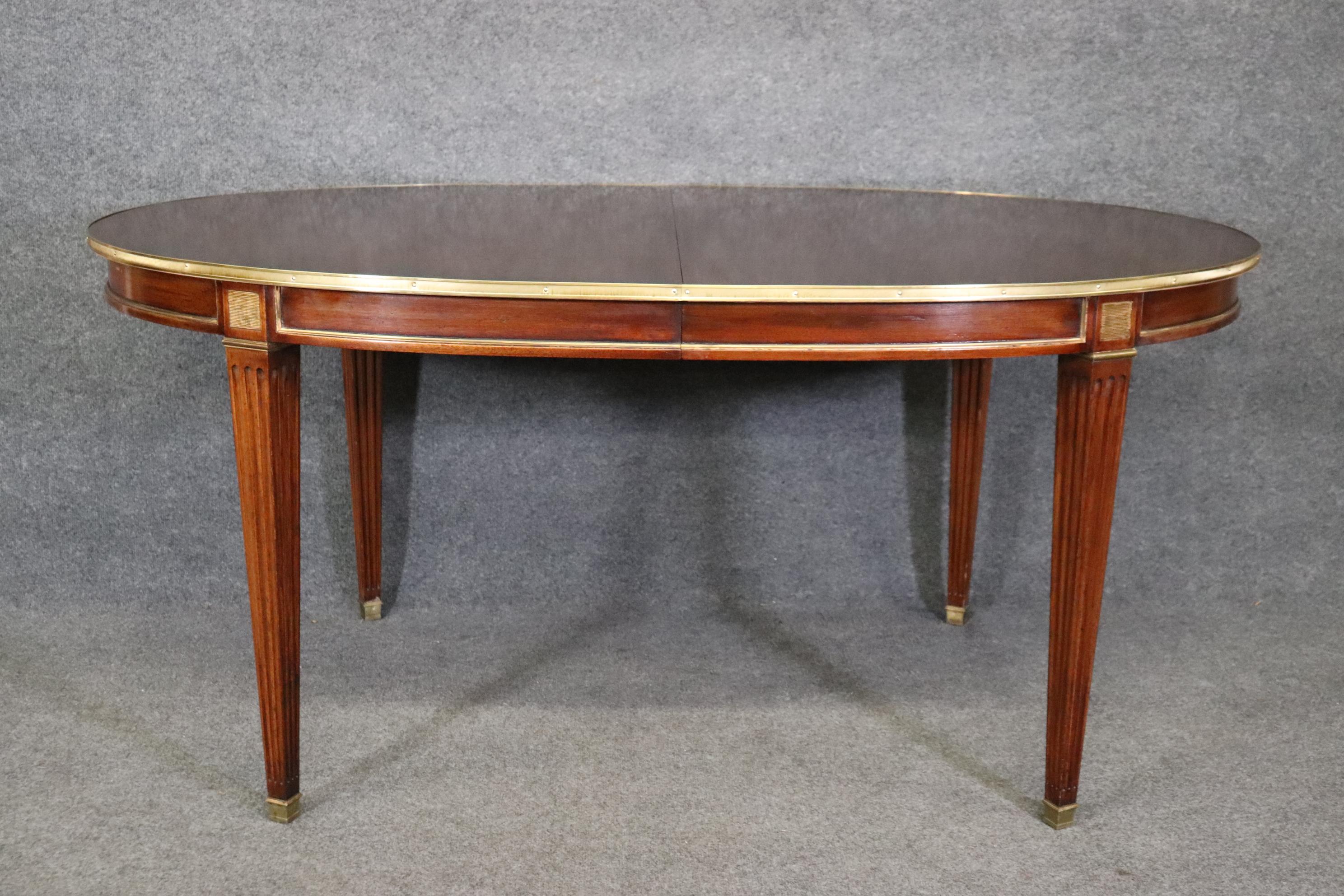 Argentine Louis XVI Directoire Style Maison Jansen Dining Room Table with 1 Leaf