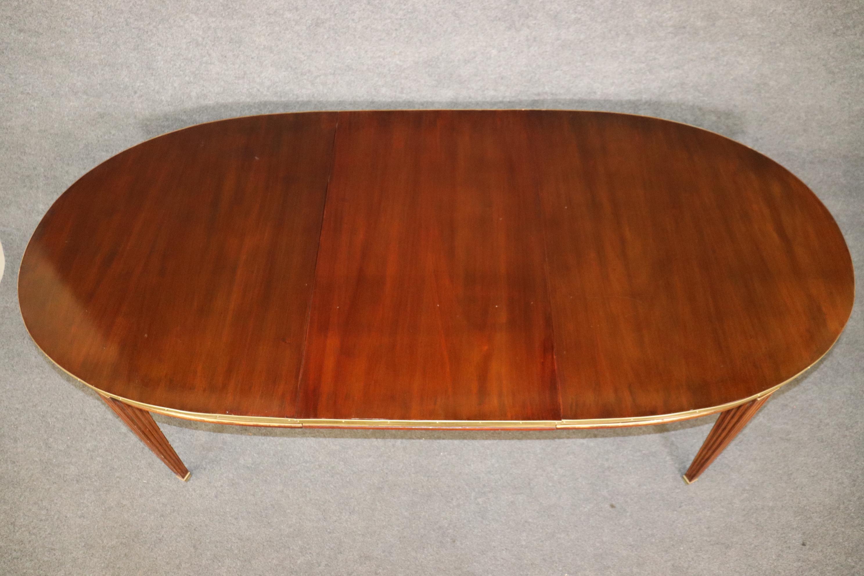 20th Century Louis XVI Directoire Style Maison Jansen Dining Room Table with 1 Leaf