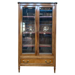 Louis XVI Display Cabinet in Mahogany and Marble