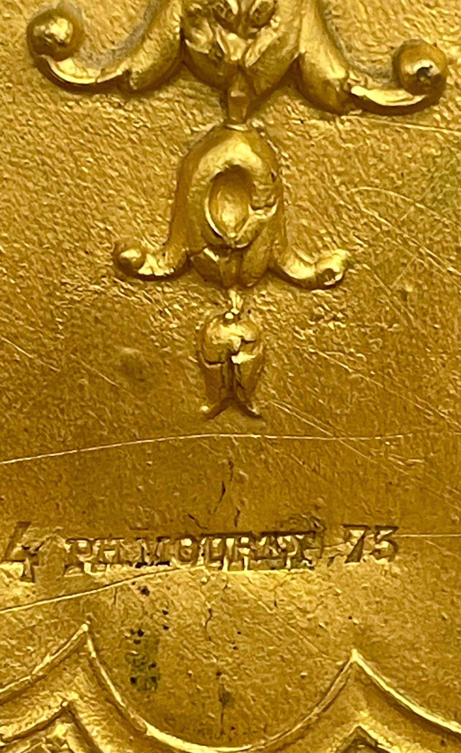 Kaminuhr aus vergoldeter Bronze, Conrad Felsing, Berlin, Louis XVI.-Stil im Angebot 7