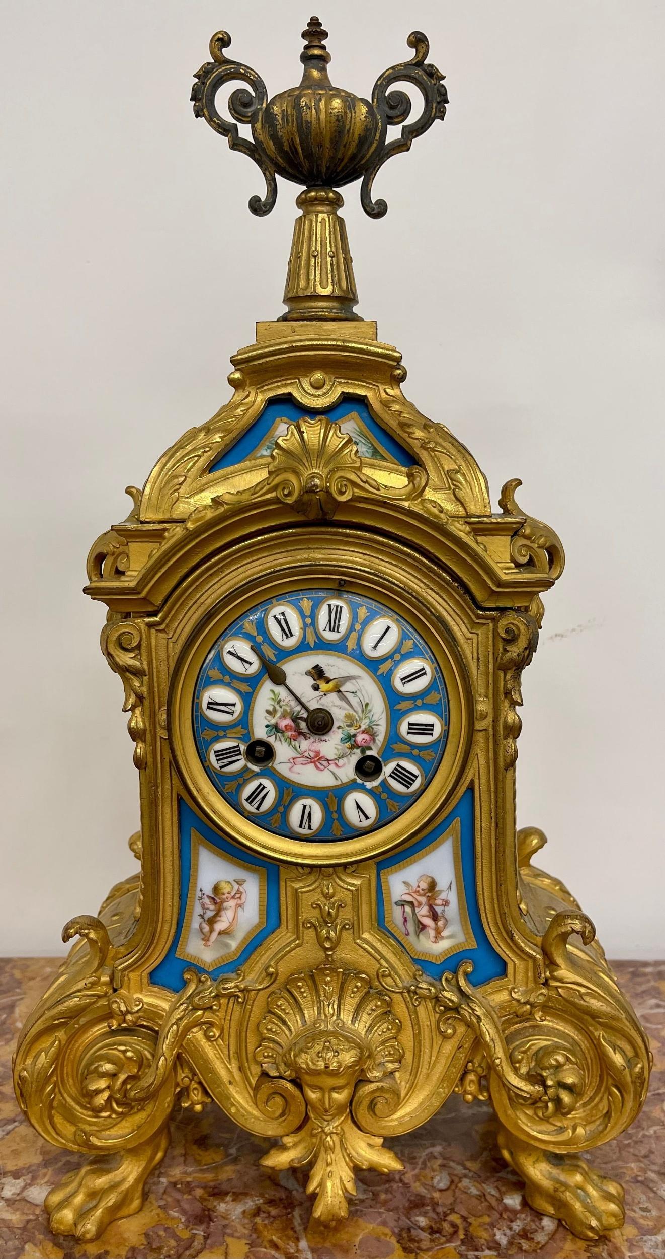 19th Century Louis XVI Dore Bronze Mantle Clock, Conrad Felsing, Berlin For Sale