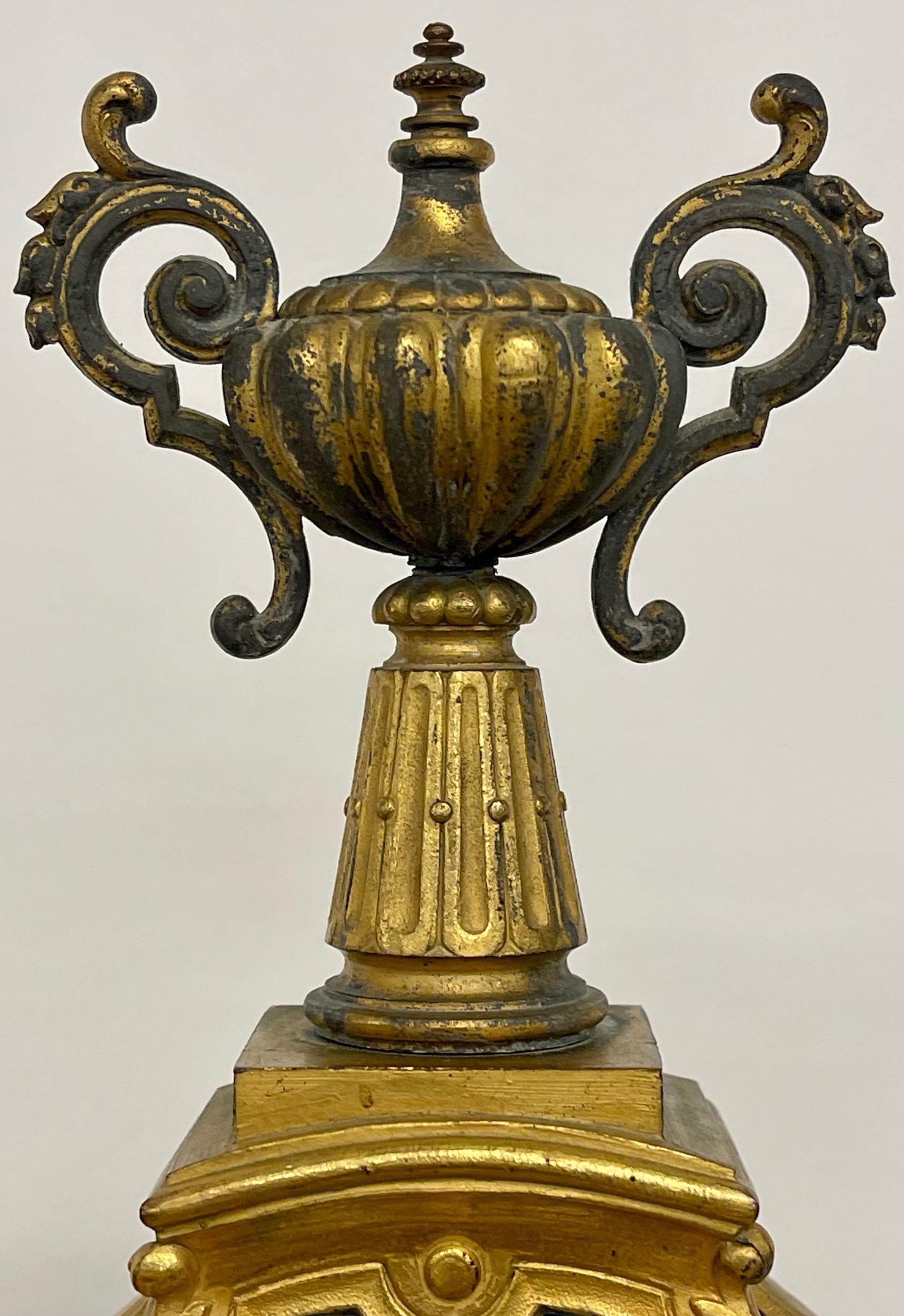 Porcelain Louis XVI Dore Bronze Mantle Clock, Conrad Felsing, Berlin For Sale