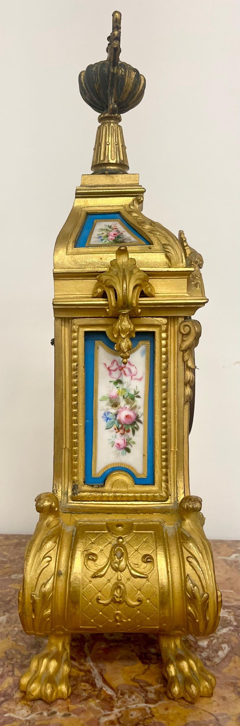 Louis XVI Dore Bronze Mantle Clock, Conrad Felsing, Berlin For Sale 1