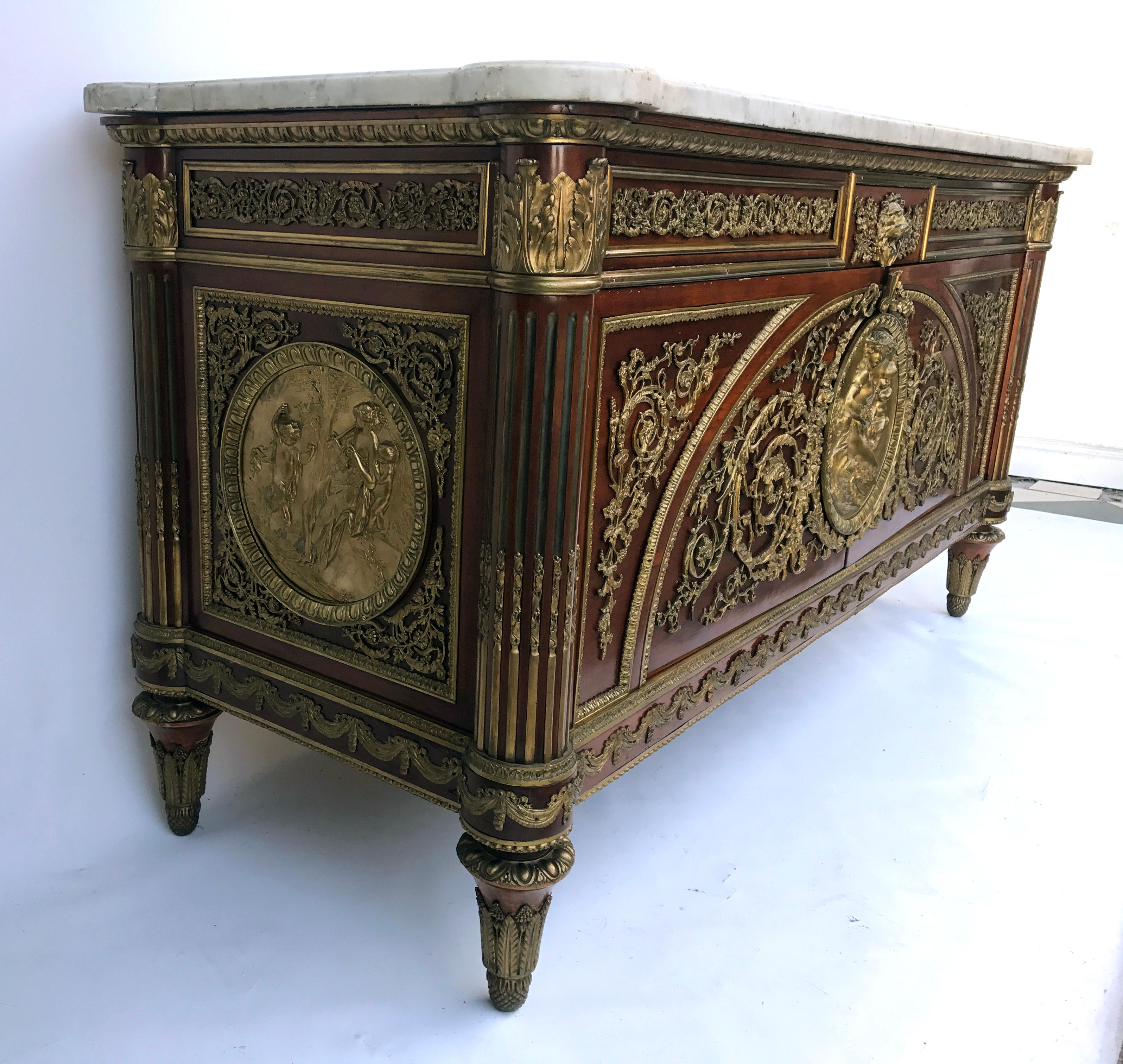 Louis XVI Dresser, Signed Paul Sormani, Paris, 1890s 6