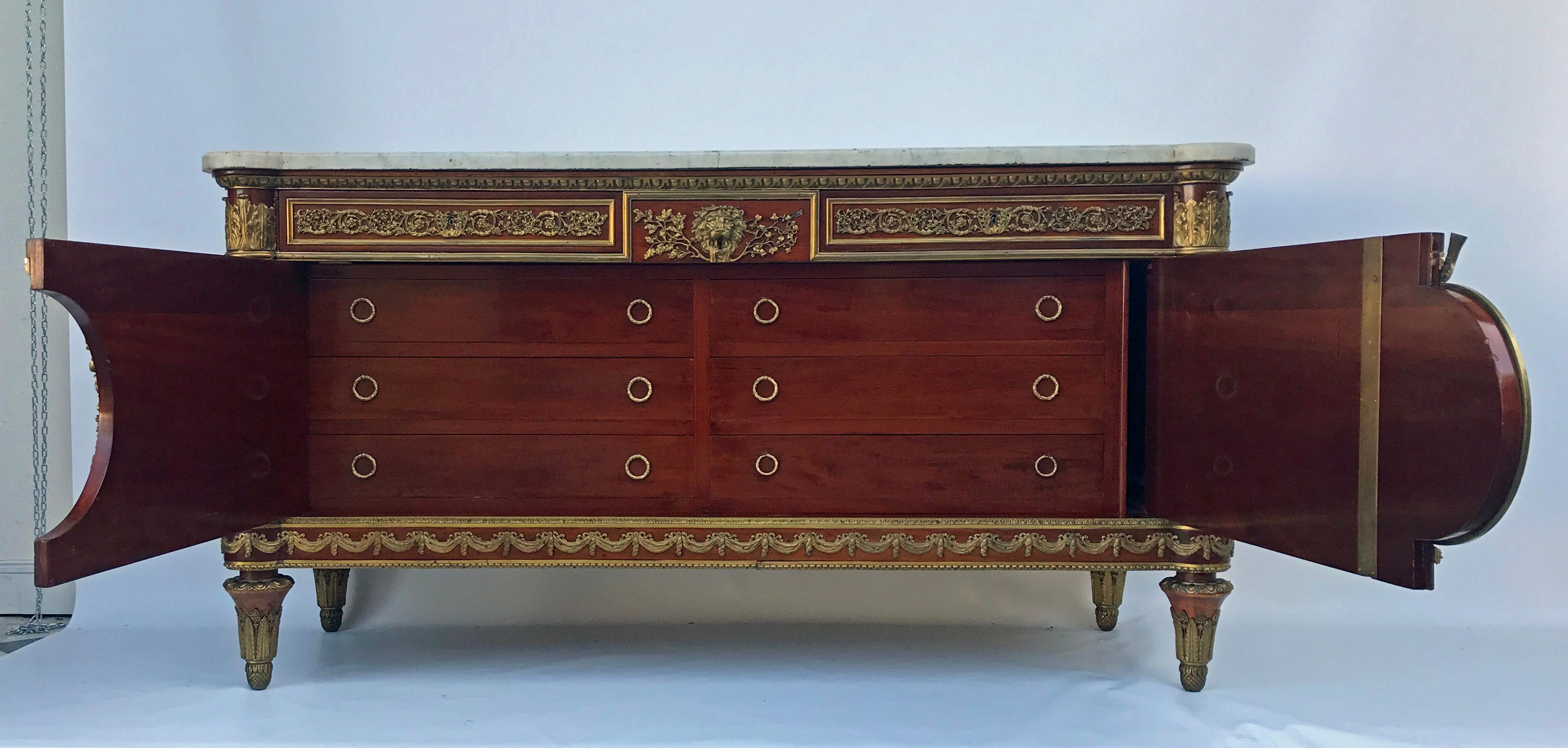 Louis XVI Dresser, Signed Paul Sormani, Paris, 1890s 7