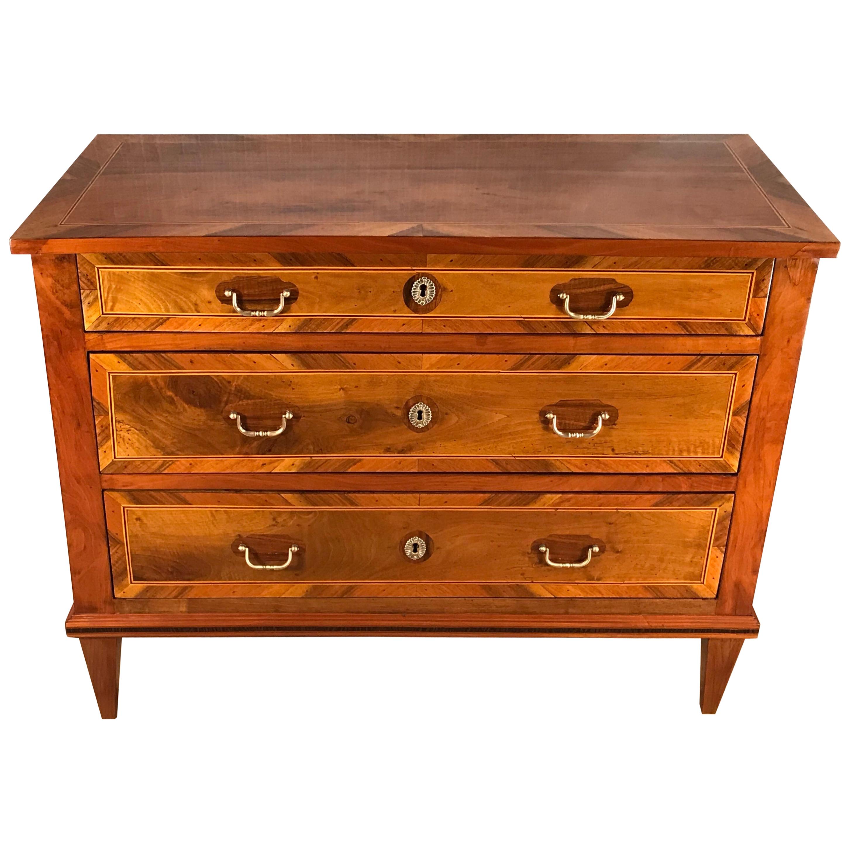 Louis XVI Dresser, South German 1780, Cherry and Walnut Veneer For Sale