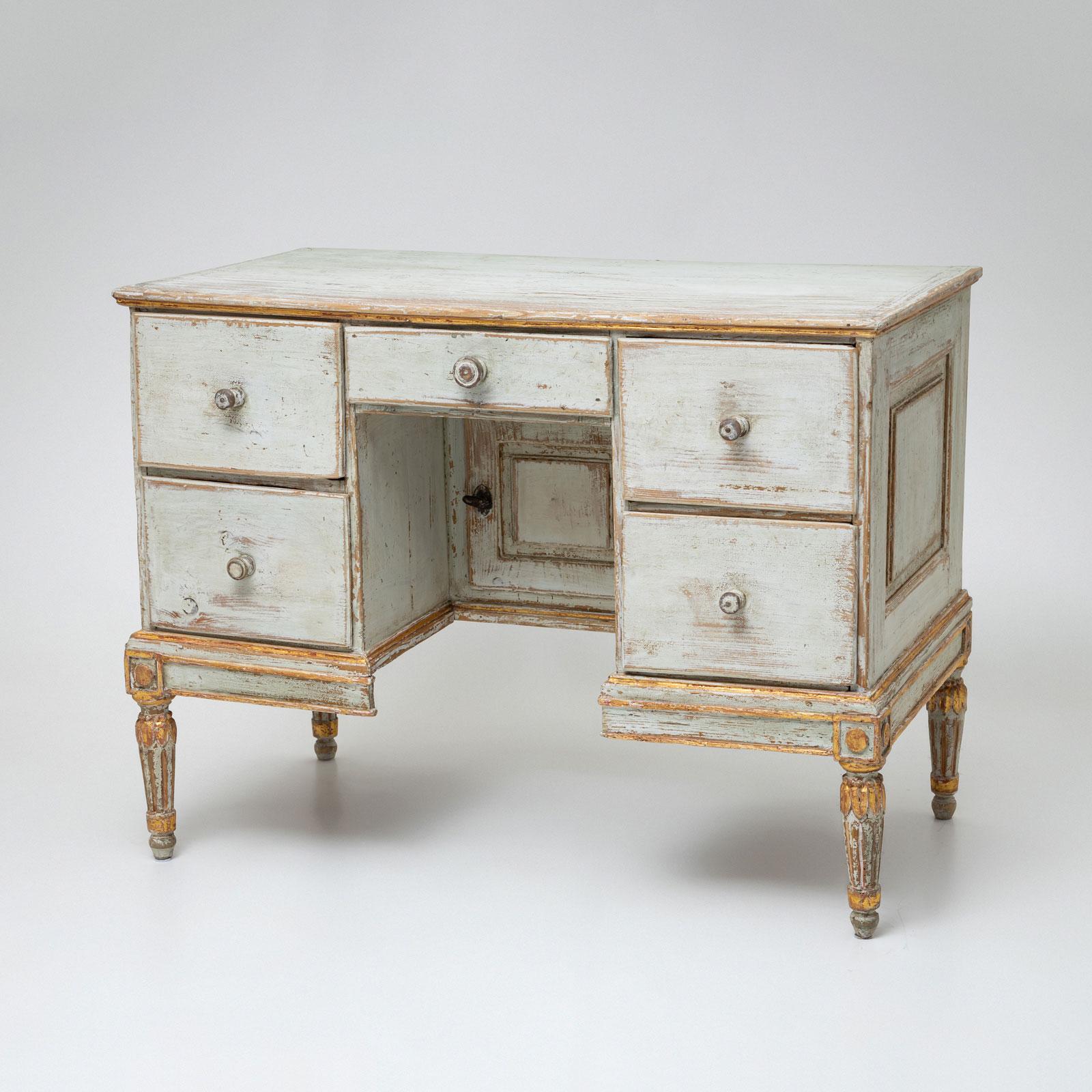 Hand-Painted Louis XVI Dressing Table, circa 1780 For Sale