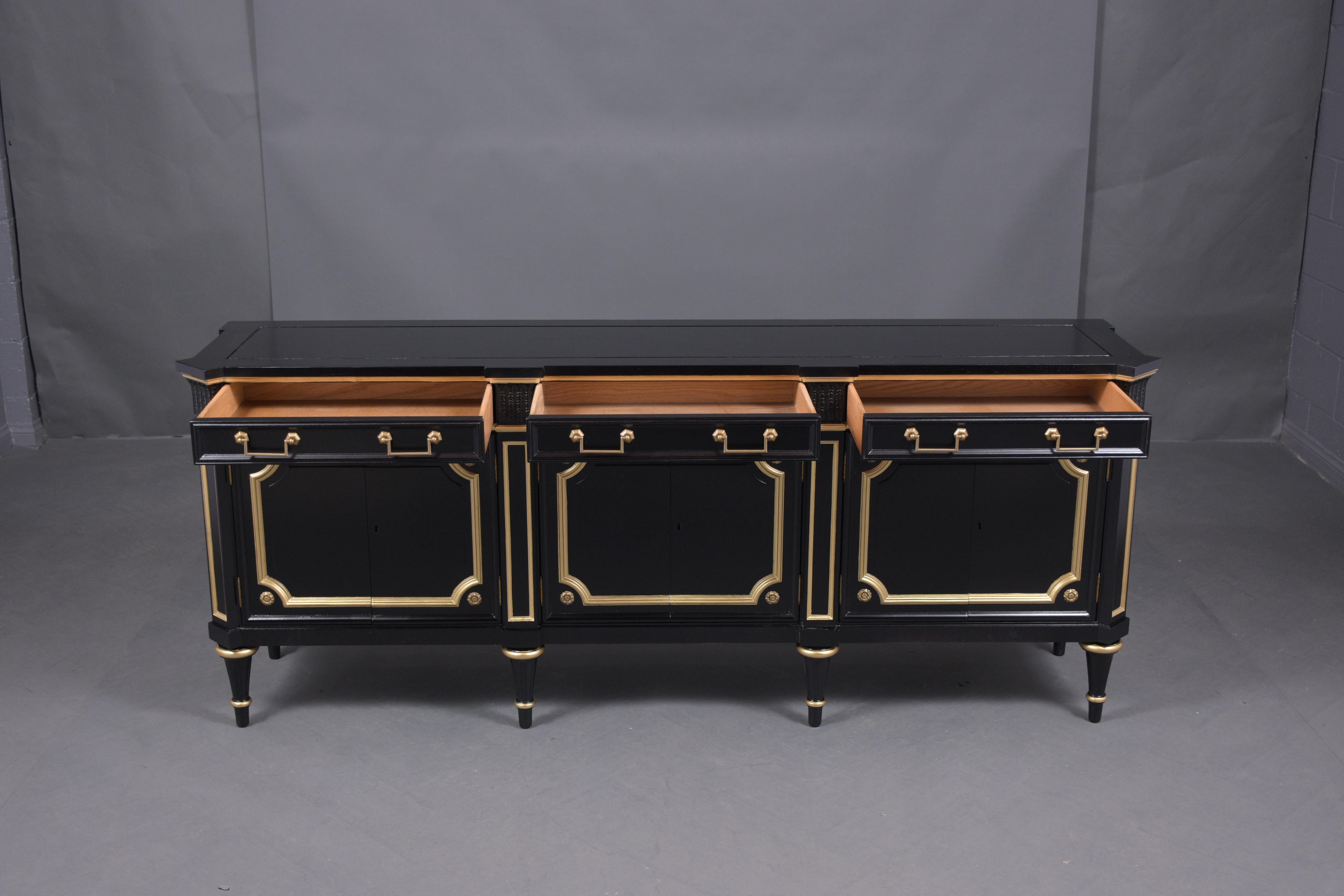 Hand-Crafted Louis XVI Ebonized Buffet