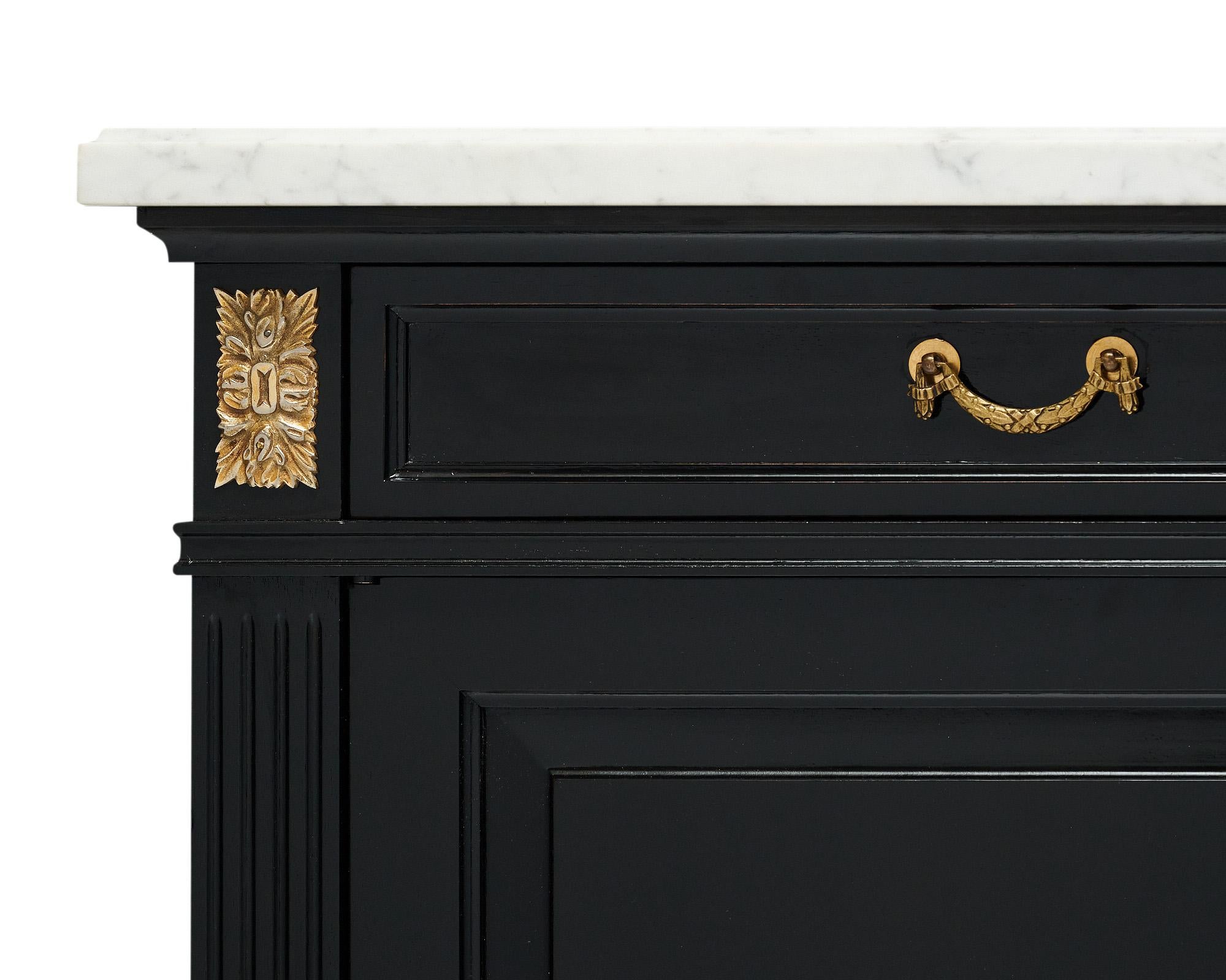 Early 20th Century Louis XVI Ebonized Buffet For Sale