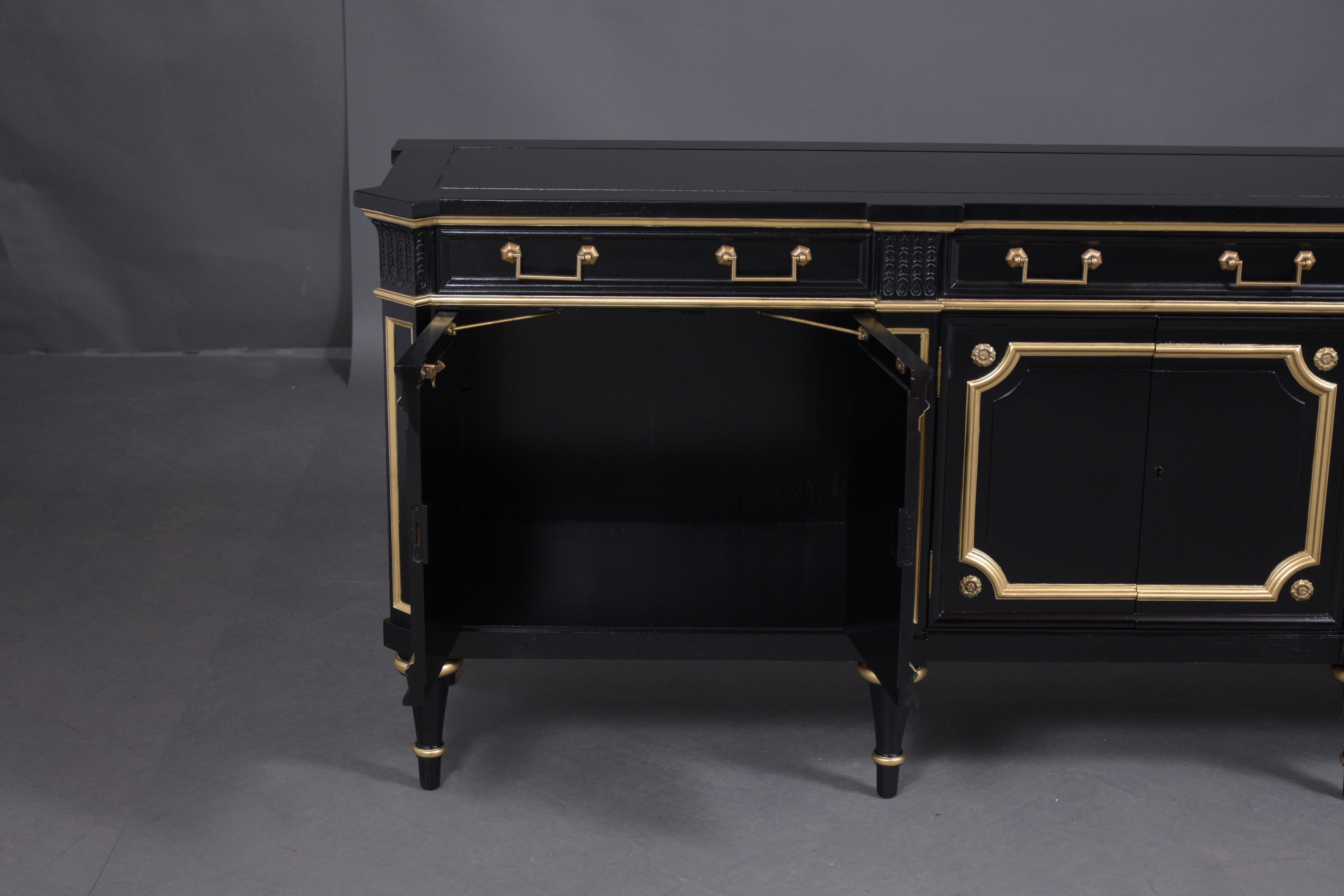 Wood Louis XVI Ebonized Buffet