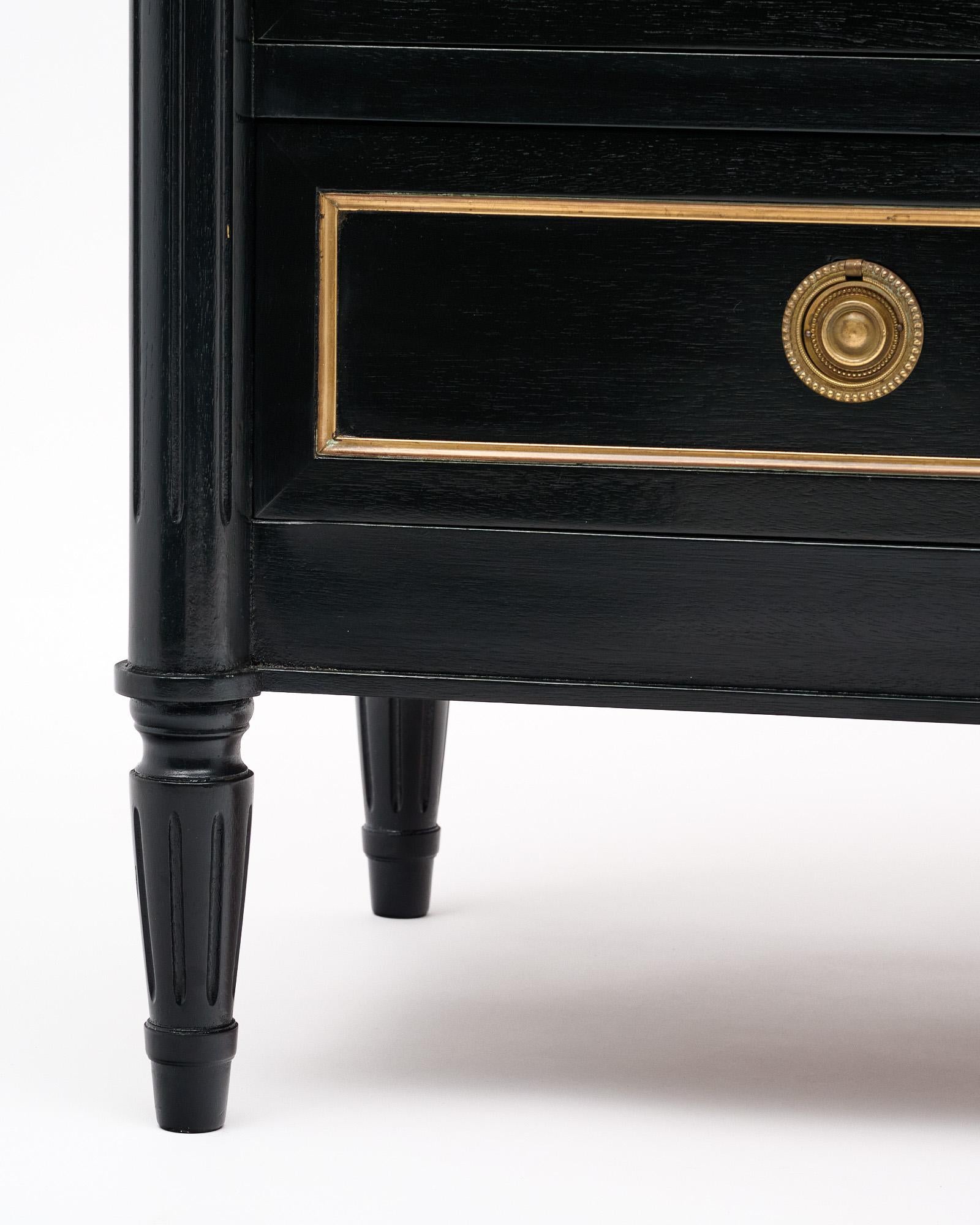 Early 20th Century Louis XVI Ebonized Chest of Drawers For Sale