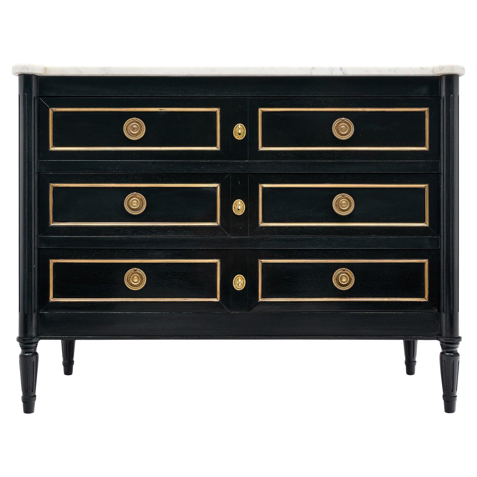 Louis XVI Ebonized Chest of Drawers