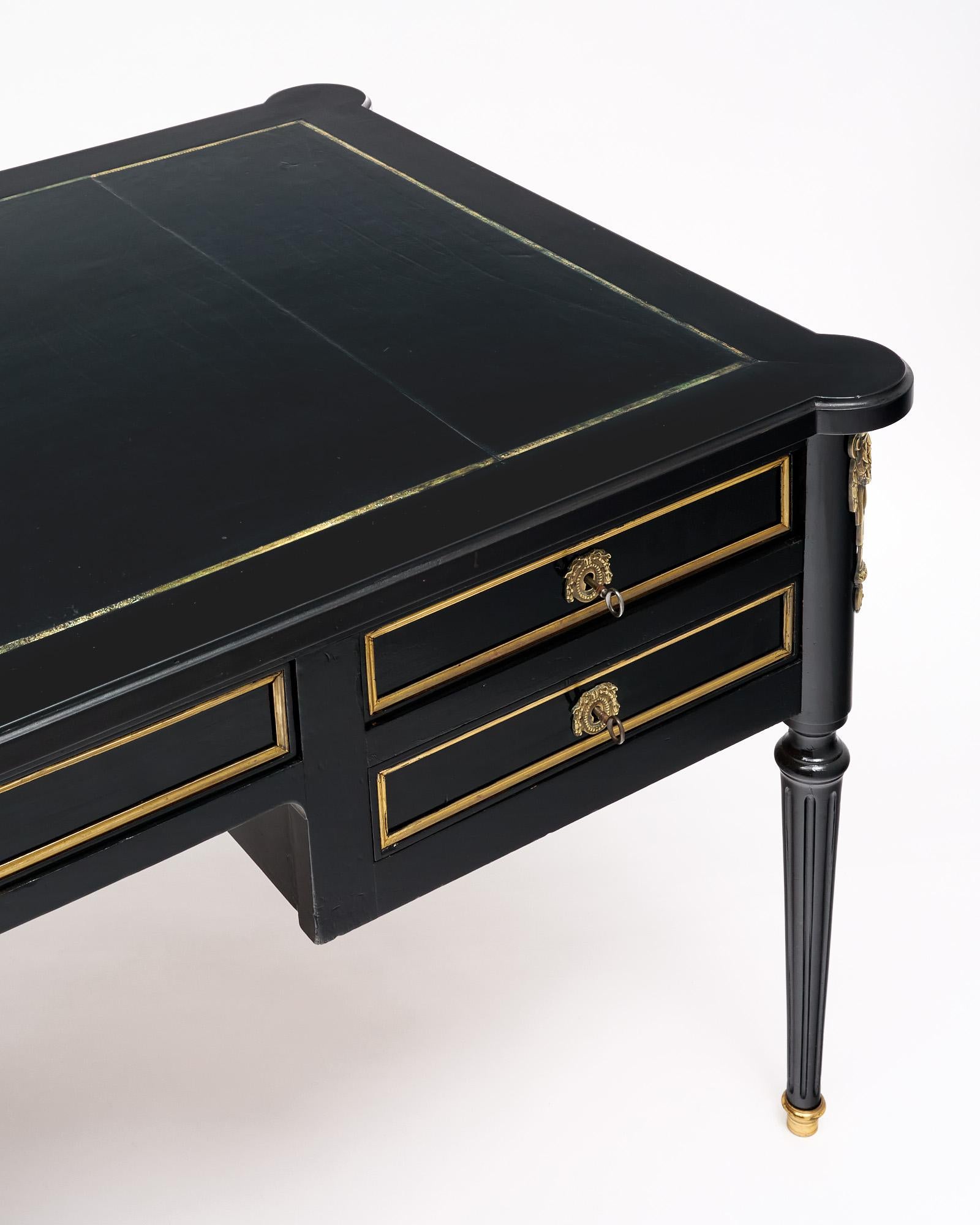 Louis XVI Ebonized Writing Desk In Good Condition For Sale In Austin, TX
