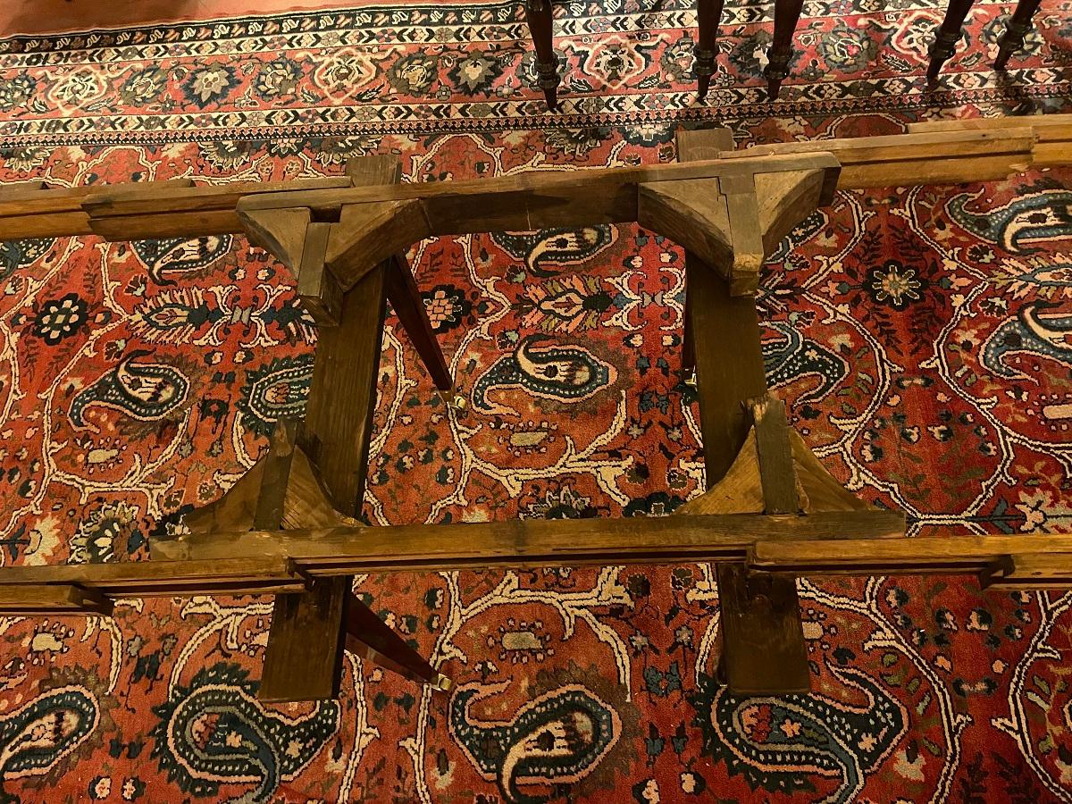 Louis XVI Extending Table with 4 Extension in Mahogany, France 12