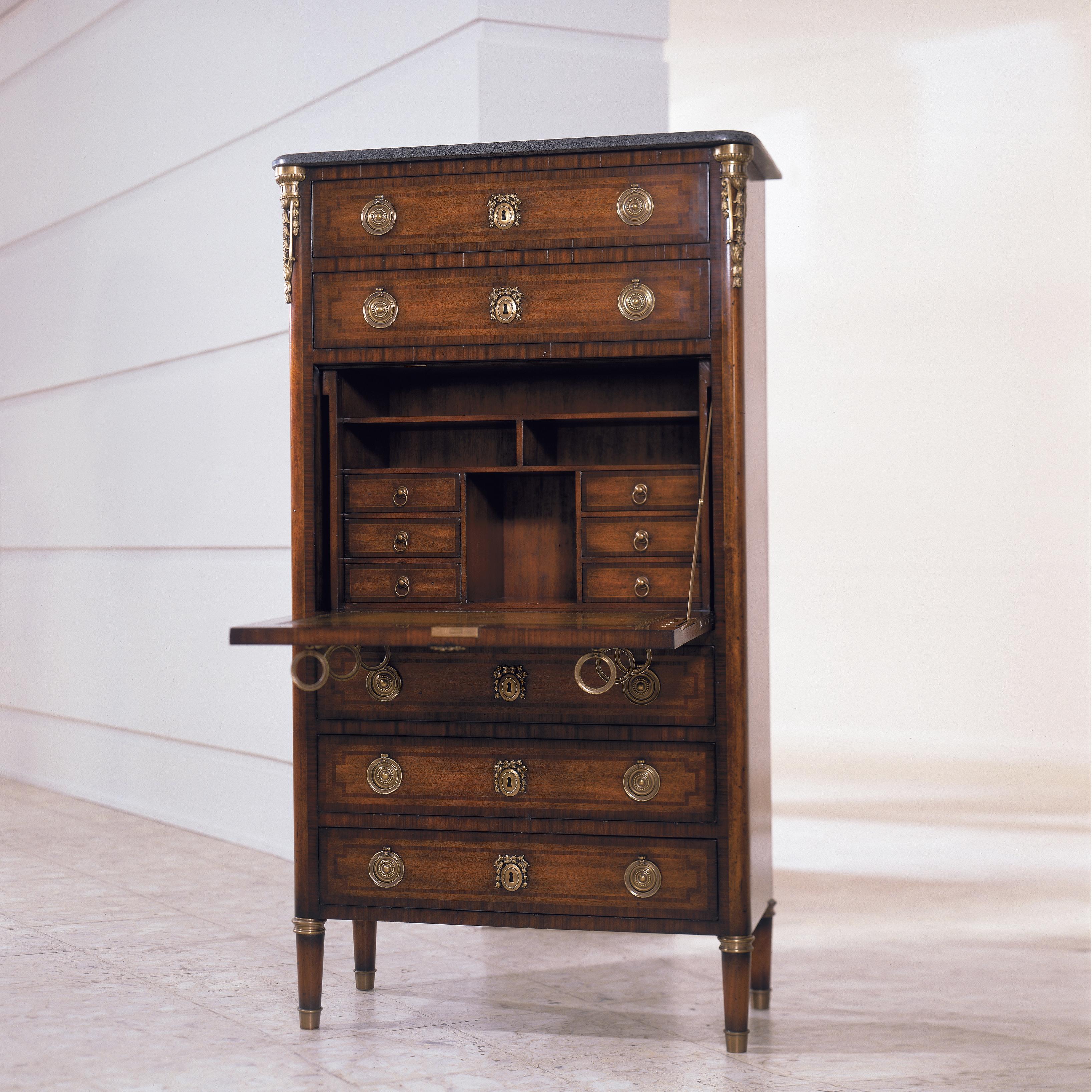 Contemporary Louis XVI Fall Front Desk For Sale