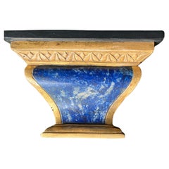 Louis XVI Faux Blue Marble and Gilt Painted Bracket